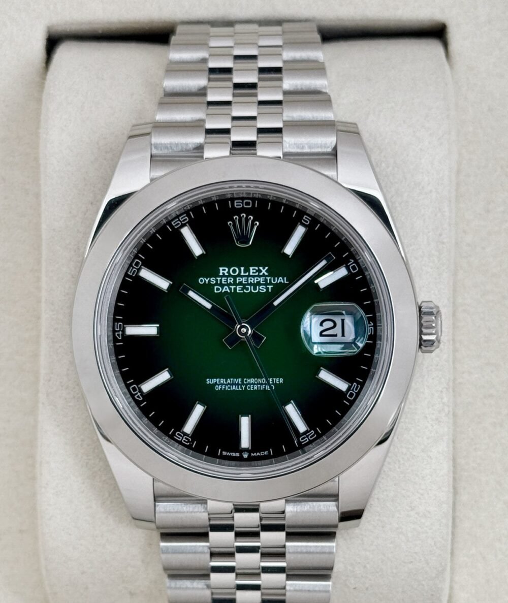 NEW 2026 Rolex Datejust 41mm 126300 Stainless Steel Jubilee Green Ombre Dial