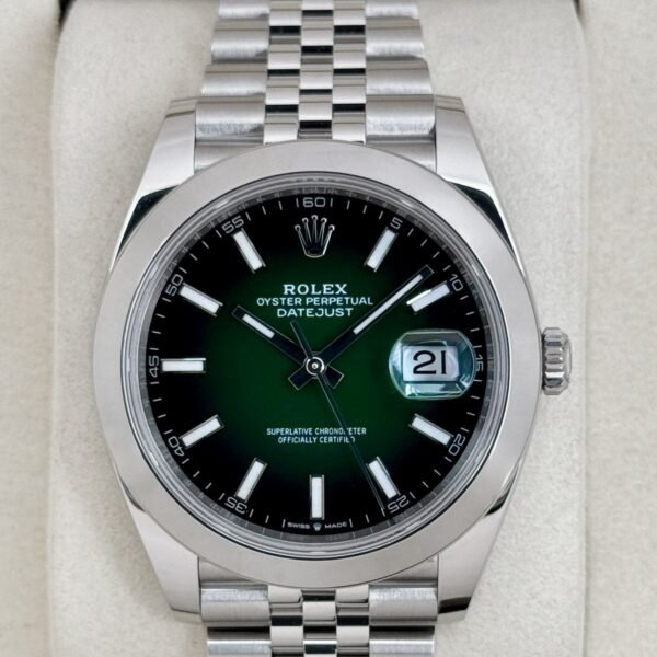 NEW 2026 Rolex Datejust 41mm 126300 Stainless Steel Jubilee Green Ombre Dial