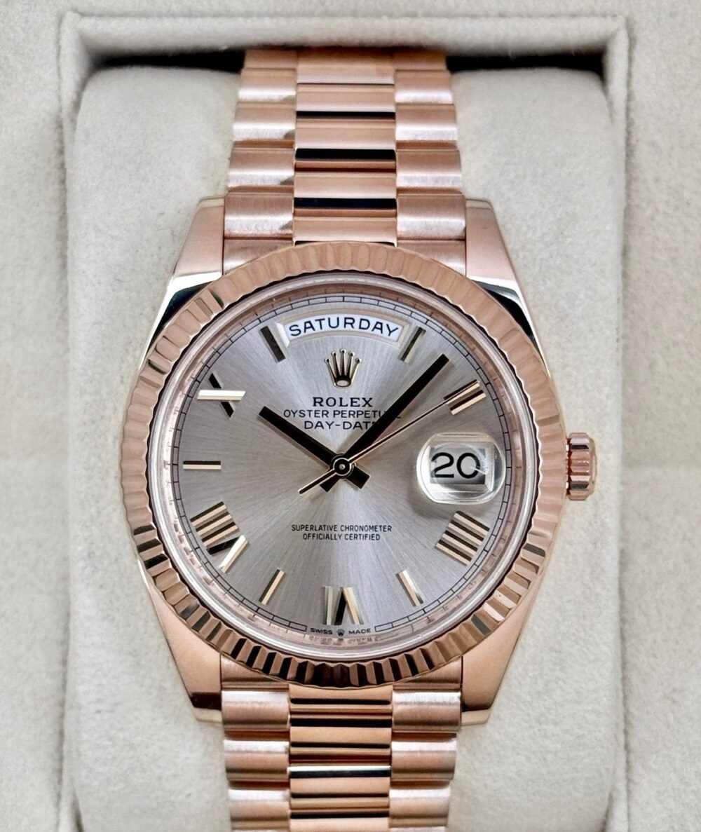 2020 Rolex Day-Date 40mm 228235 Presidential Rose Gold Sundust Dial