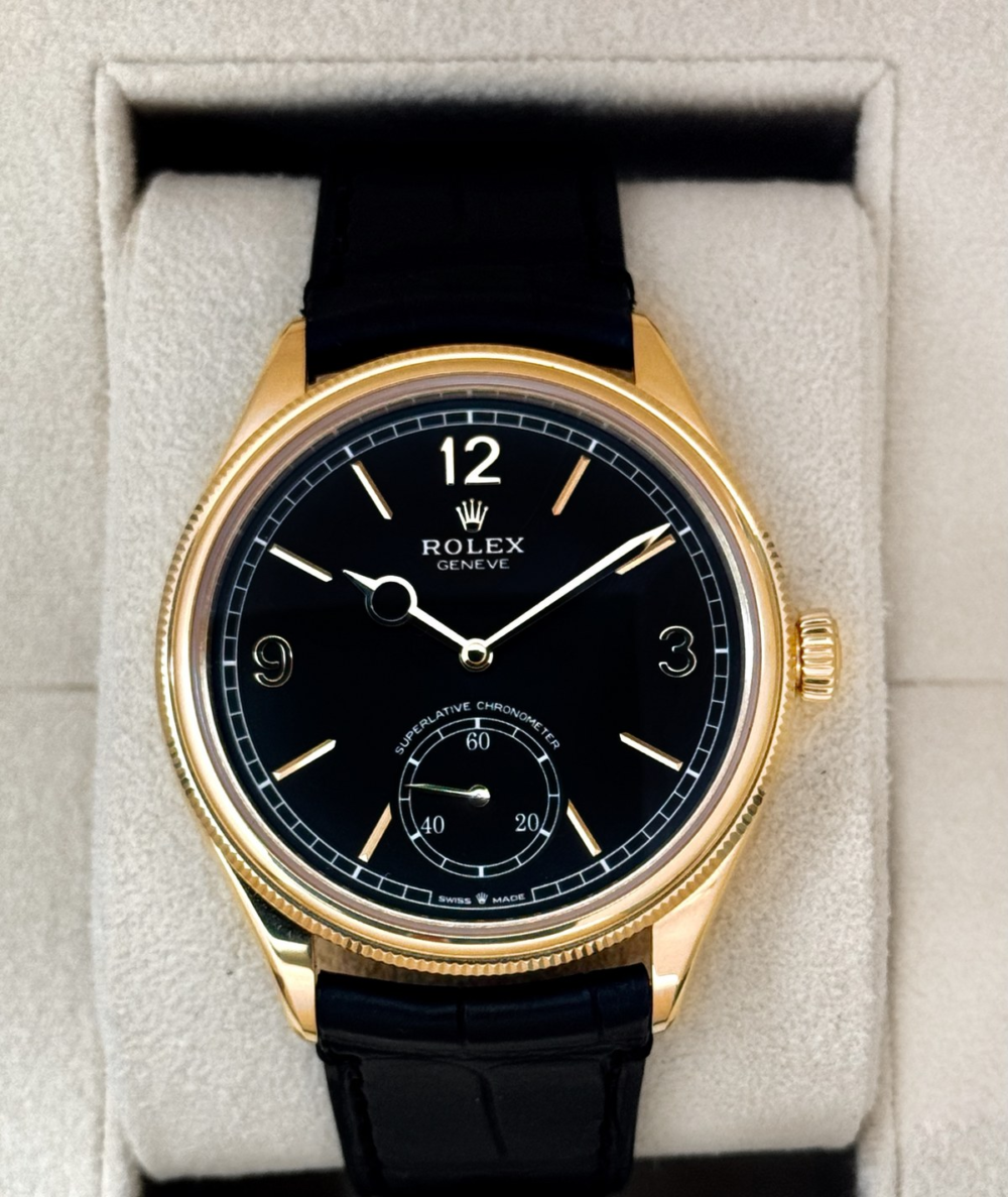 2024 Rolex 1908 39mm 52508 Yellow Gold Black Dial