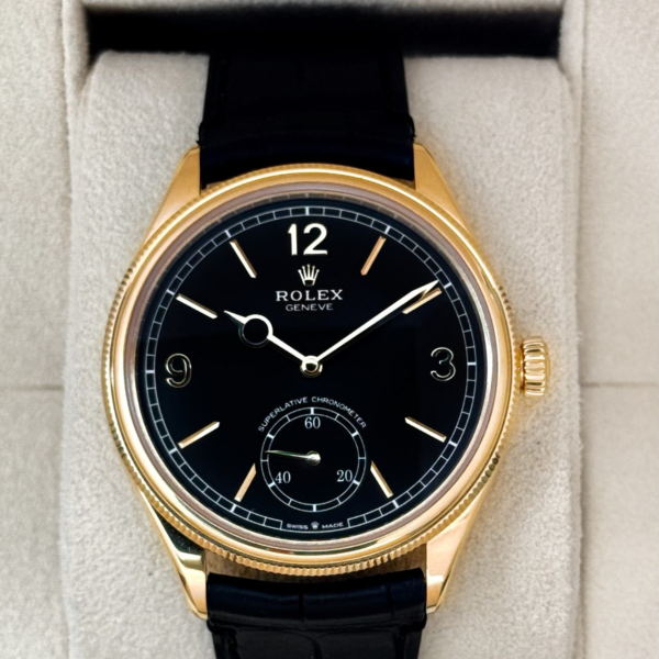 2024 Rolex 1908 39mm 52508 Yellow Gold Black Dial