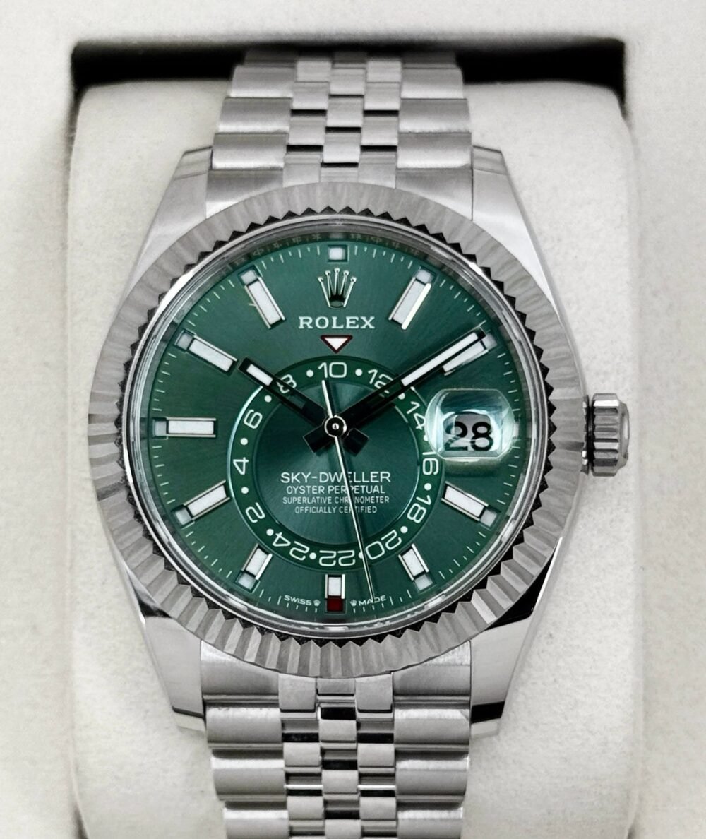 NEW 2026 Rolex Sky-Dweller 42mm 336934 Jubilee Green Dial (STICKERED)