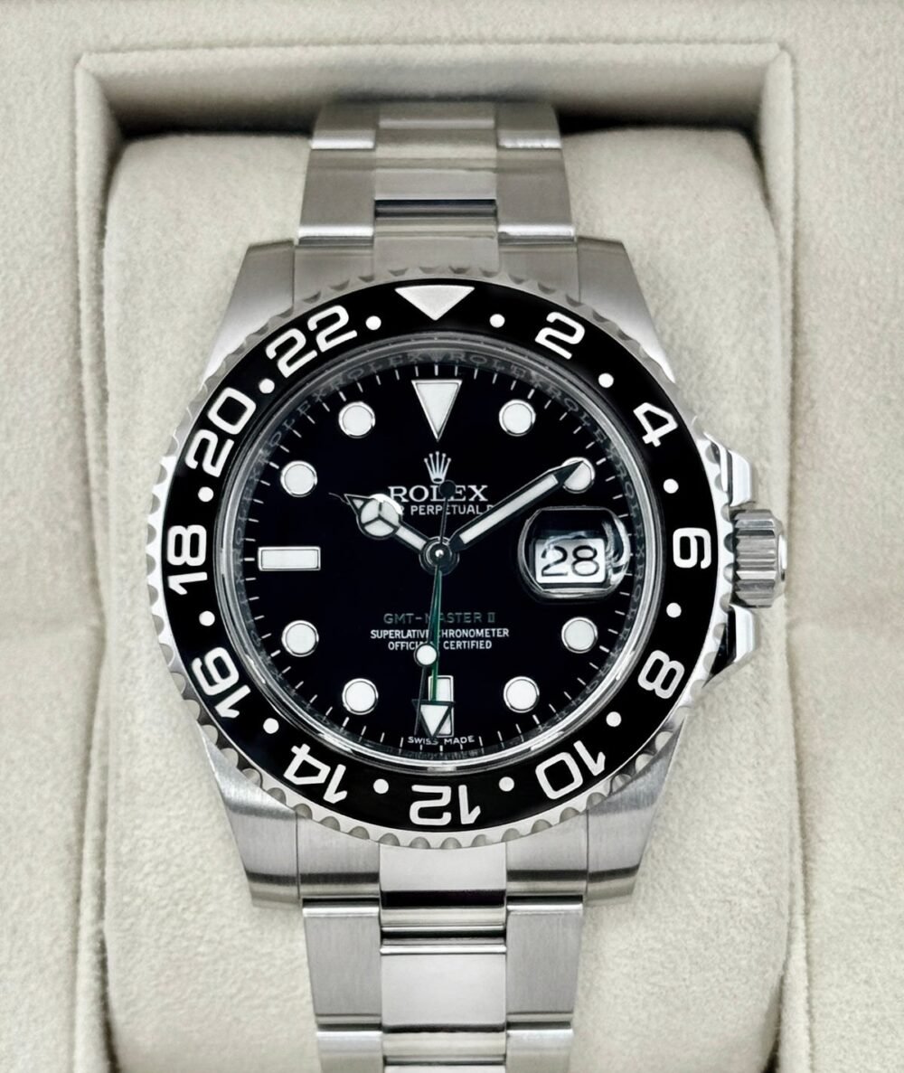 2018 Rolex GMT-Master II 40mm 116710LN Stainless Steel Black Dial