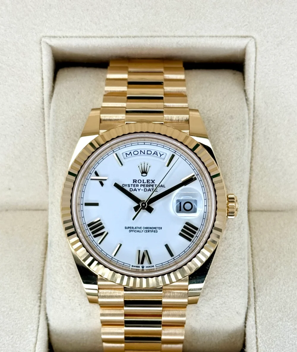 NEW 2024 Rolex Day-Date 40mm 228238 Presidential White Dial