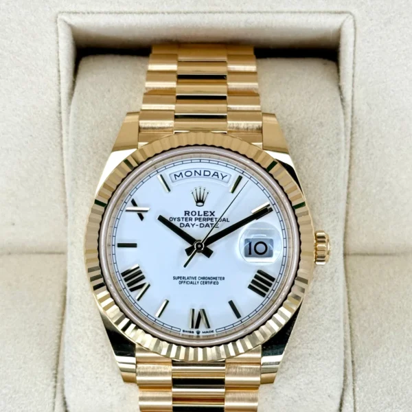 NEW 2024 Rolex Day-Date 40mm 228238 Presidential White Dial