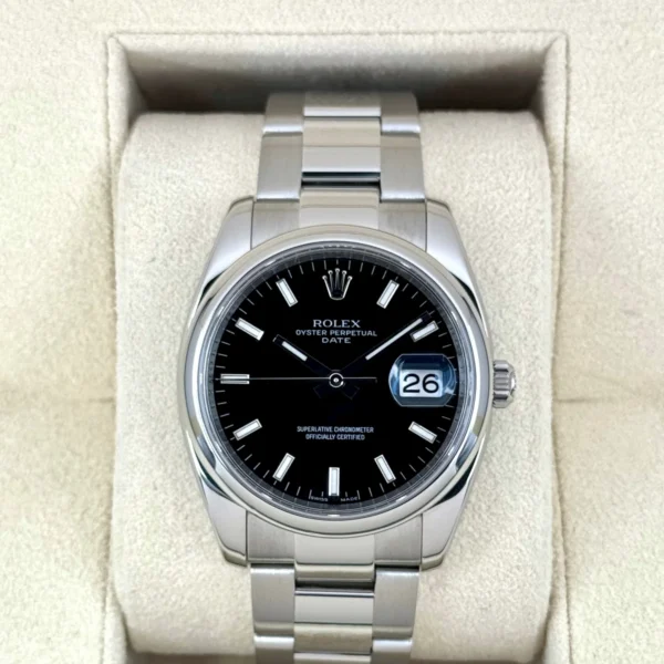2024 CPO Rolex Oyster Perpetual Date 34mm 115200 Black Dial