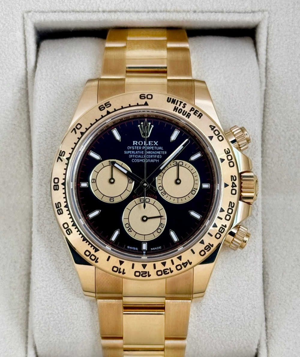2024 Rolex Daytona "Paul Newman" 40mm 126508 Yellow Gold Black Dial