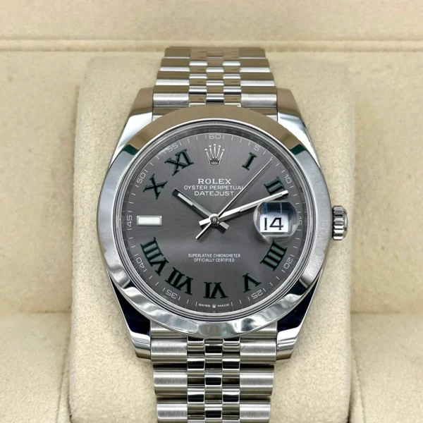 2022 Rolex Datejust 41mm 126300 Jubilee Wimbledon Dial