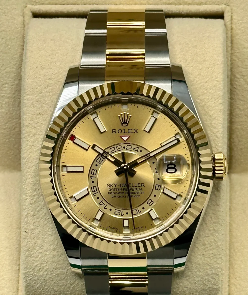 NEW 2023 Rolex Sky-Dweller 42mm 326933 Oyster Champagne Dial