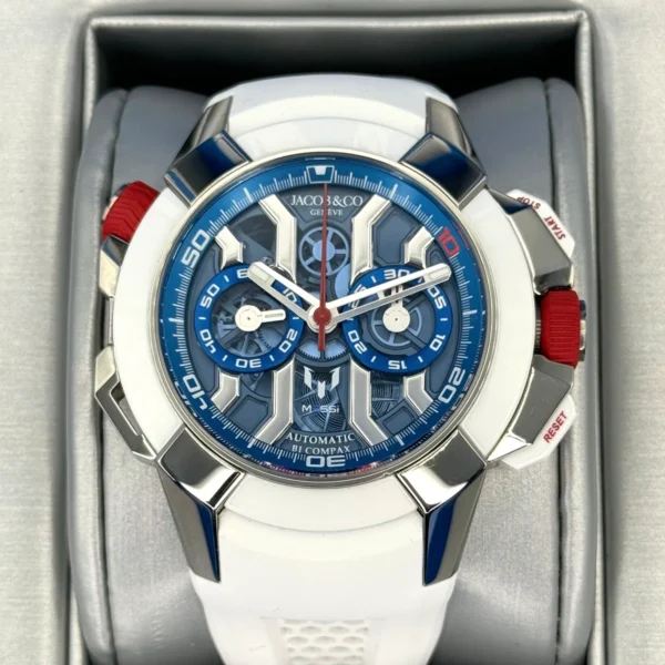 2020 Jacob & Co Epic X Chrono Messi 47mm EC313.20.PE.LL.K Titanium