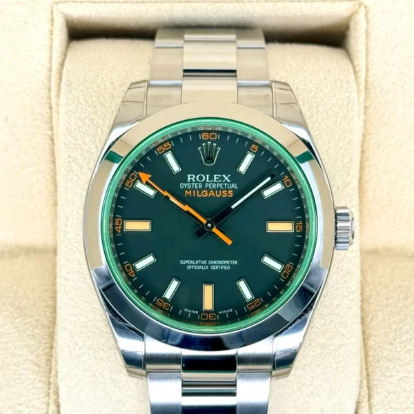 NEW 2009 Rolex Milgauss 40mm 116400GV Black Dial