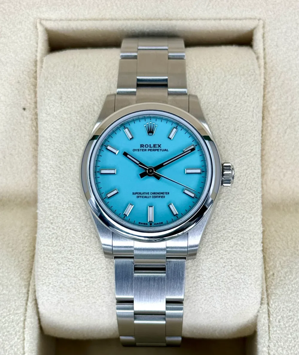 2021 Rolex Oyster Perpetual 31mm 277200 Turquoise Tiffany Blue Dial