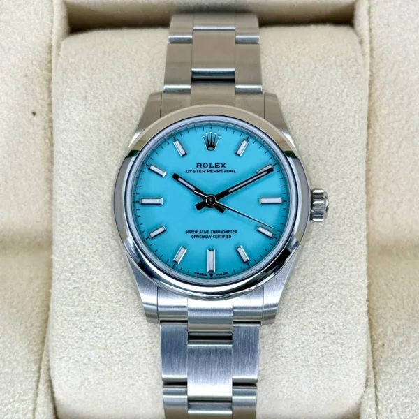 2021 Rolex Oyster Perpetual 31mm 277200 Turquoise Tiffany Blue Dial