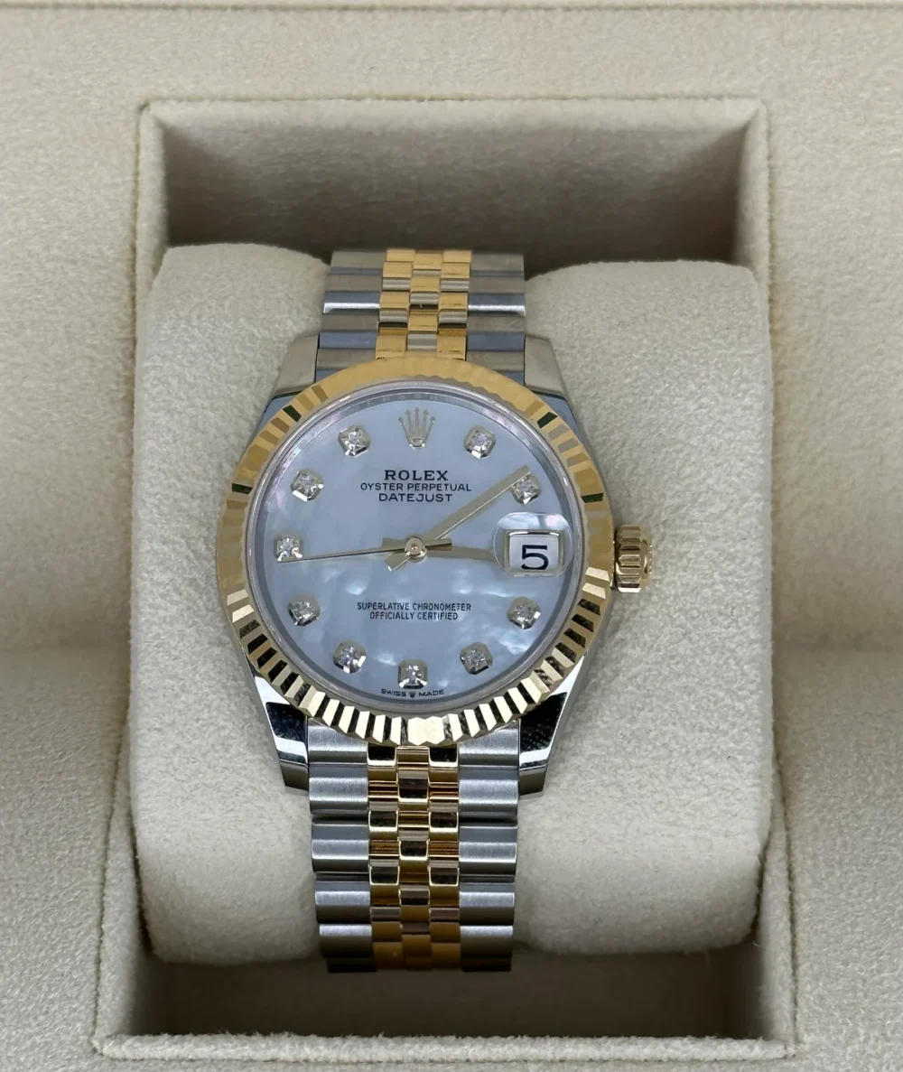 NEW 2023 Rolex Datejust 31mm 278273 Two-Tone Jubilee MOP Diamond Dial