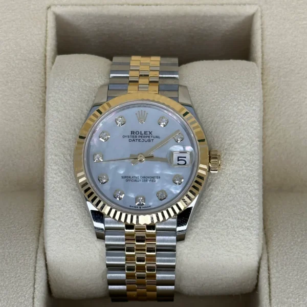 NEW 2023 Rolex Datejust 31mm 278273 Two-Tone Jubilee MOP Diamond Dial