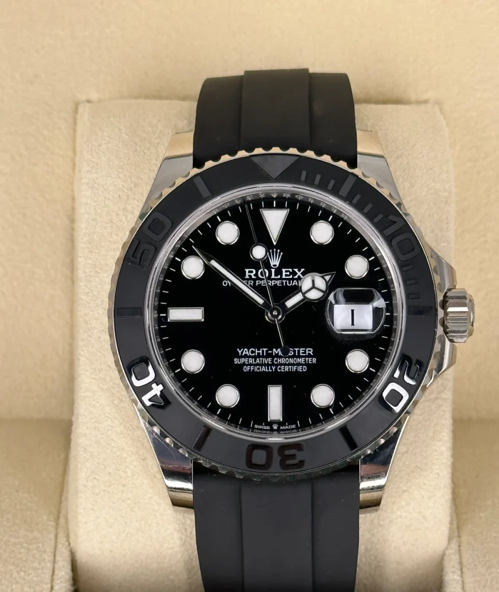 NEW 2023 Rolex Yacht-Master 42mm 226659 White Gold Oysterflex Black Dial