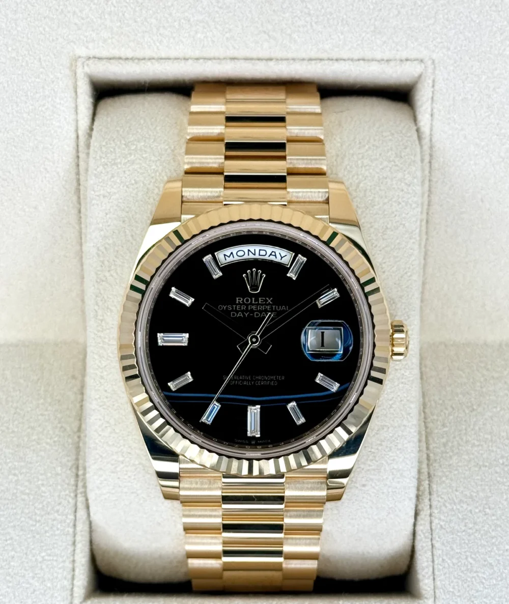 NEW 2025 Rolex Day-Date 40mm 228238 Black Onyx Diamond Dial