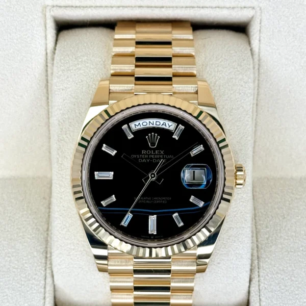 NEW 2025 Rolex Day-Date 40mm 228238 Black Onyx Diamond Dial