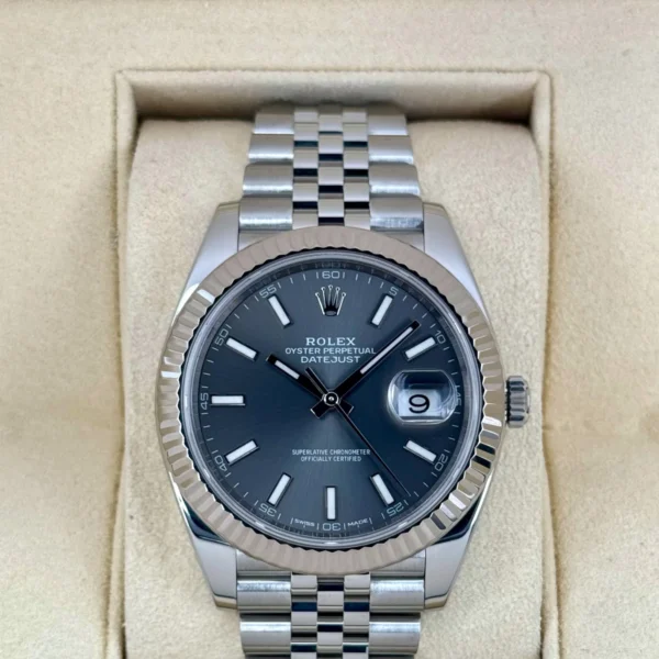 2017 Rolex Datejust 41mm 126334 Stainless Steel Jubilee Rhodium Dial
