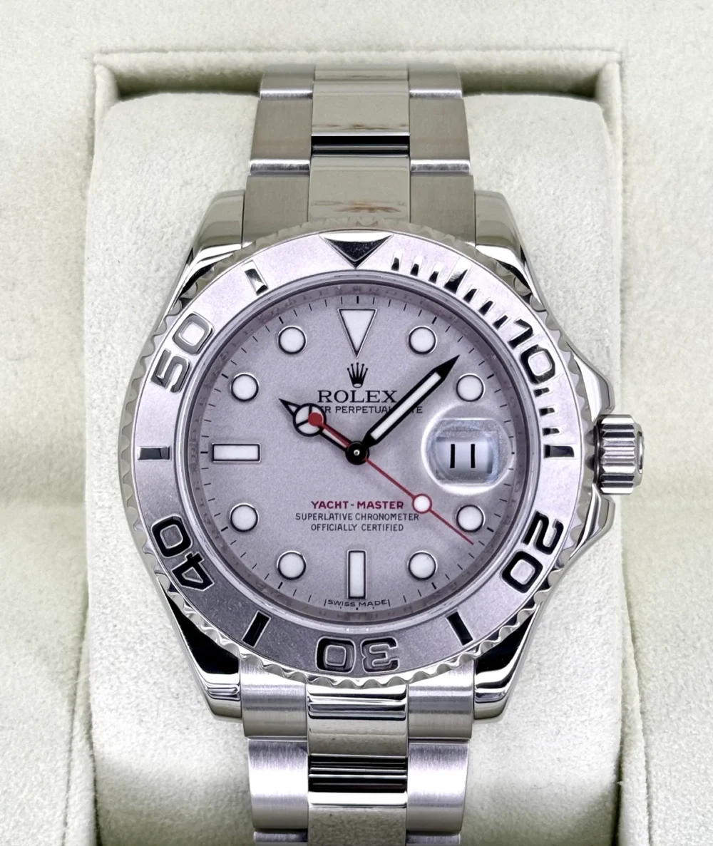 2014 Rolex Yacht-Master 40mm 16622 Platinum Bezel and Dial