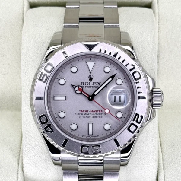 2014 Rolex Yacht-Master 40mm 16622 Platinum Bezel and Dial