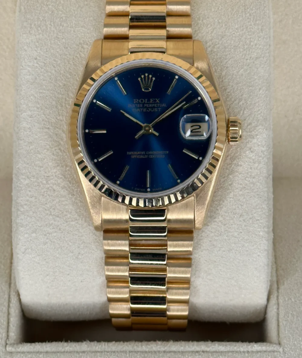 Rolex Datejust Presidential 31mm 68278 Blue Stick Dial