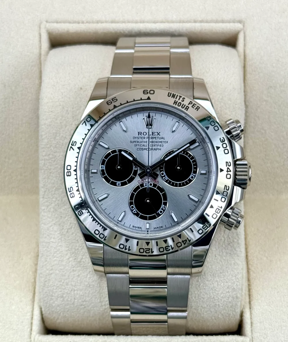 NEW 2025 Rolex Daytona 40mm 126509 White Gold Silver Ghost Dial