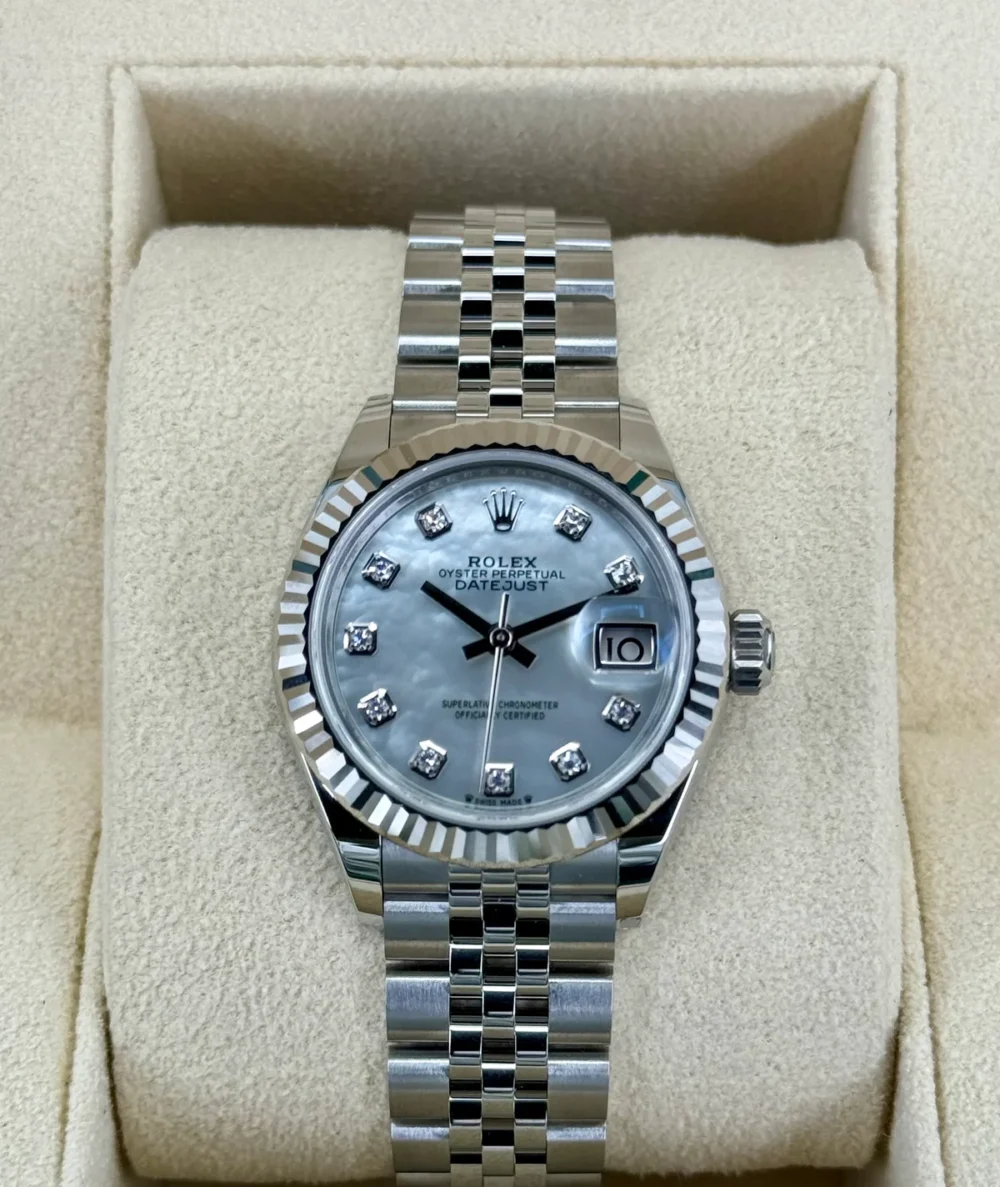 NEW 2025 Rolex Lady Datejust 28mm 279174 Jubilee MOP Diamond Dial