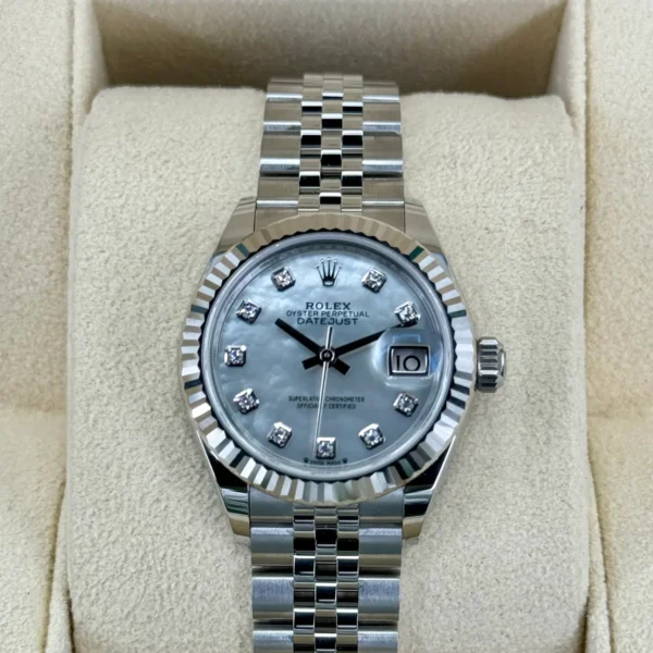 NEW 2025 Rolex Lady Datejust 28mm 279174 Jubilee MOP Diamond Dial