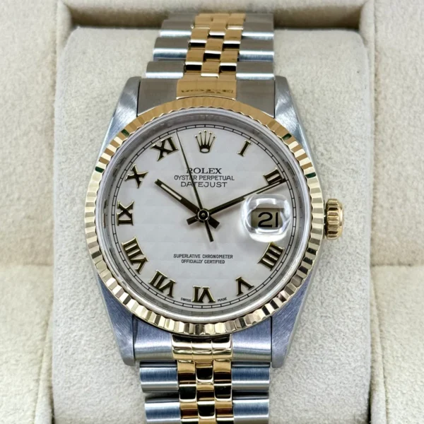 Rolex Datejust 36mm 16233 Two-Tone Jubilee Roman Numeral Pyramid Dial