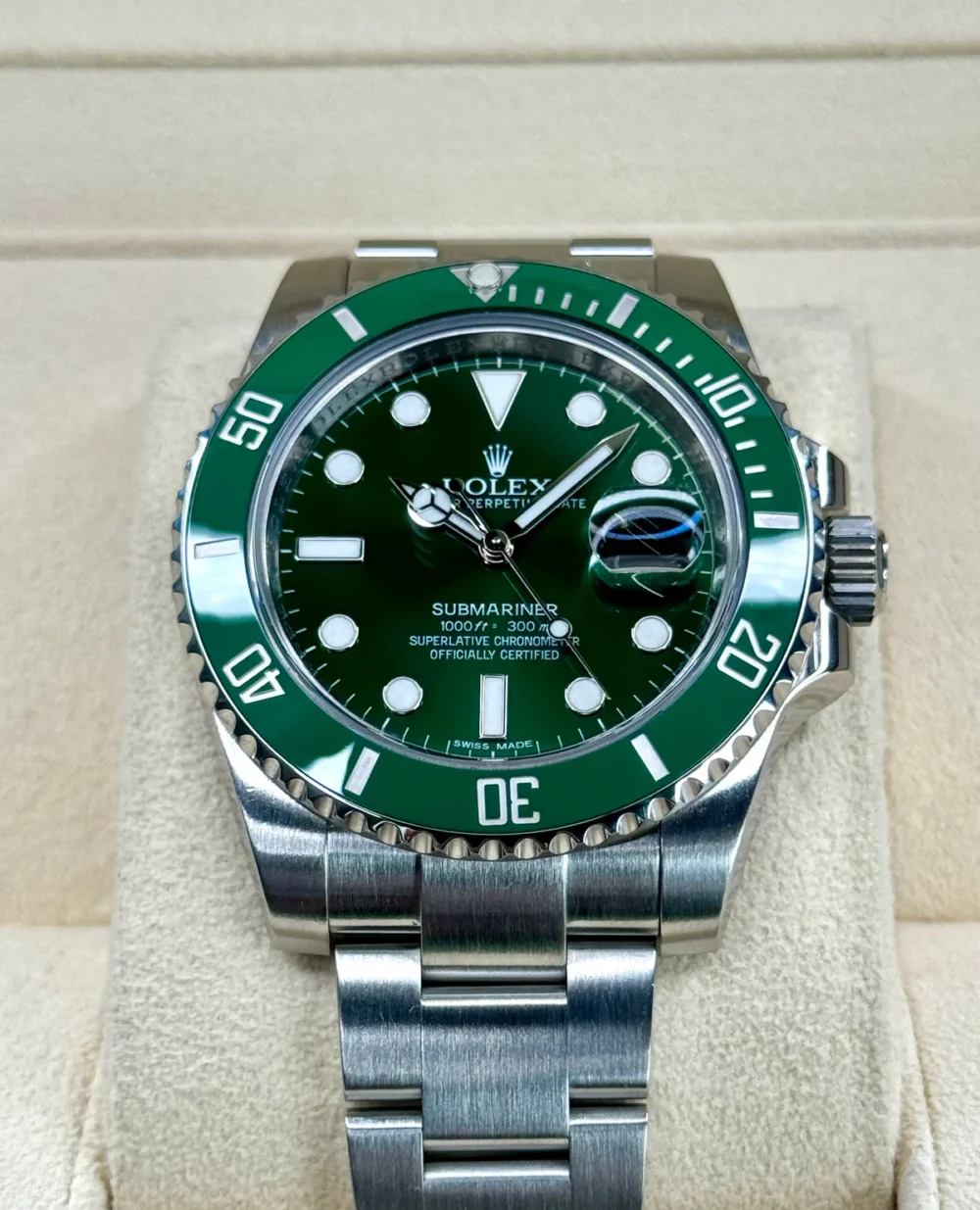 2015 Rolex Submariner "Hulk" 40mm 116610LV Green Dial