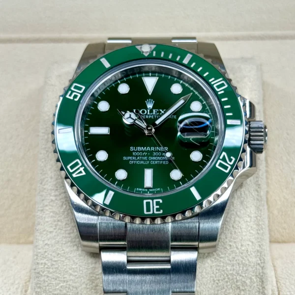 2015 Rolex Submariner "Hulk" 40mm 116610LV Green Dial