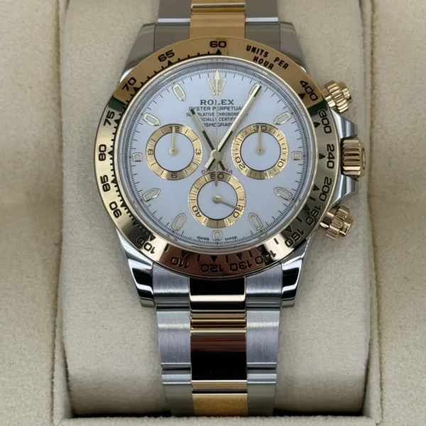 2023 Rolex Daytona 40mm 116503 Tow-Tone White Dial