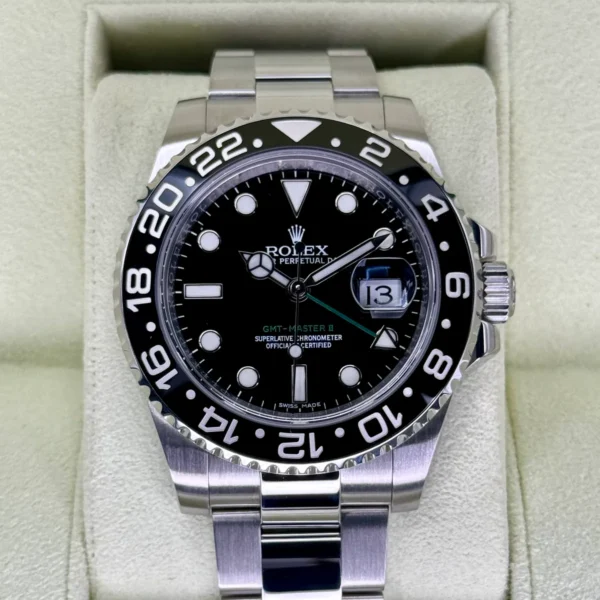 2014 Rolex GMT-Master-II 40mm 116710LN Stainless Steel Black Dial