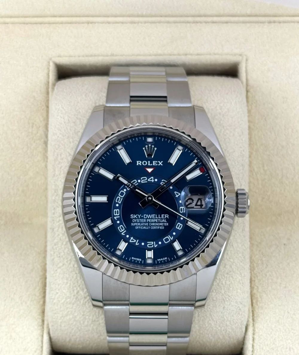 2022 Rolex Sky-Dweller 42mm 326934 Oyster Blue Dial
