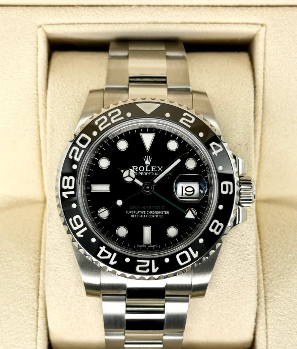 2018 Rolex GMT-Master II 40mm 116710LN Stainless Steel Black Dial