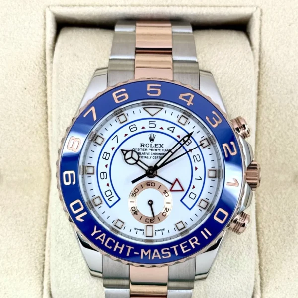2020 Rolex Yacht-Master II 44mm 116681 Two-Tone White Dial