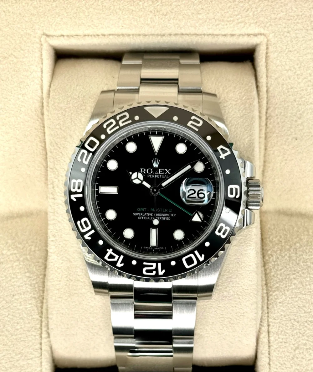 2015 Rolex GMT-Master II 40mm 116710LN Stainless Steel Black Dial
