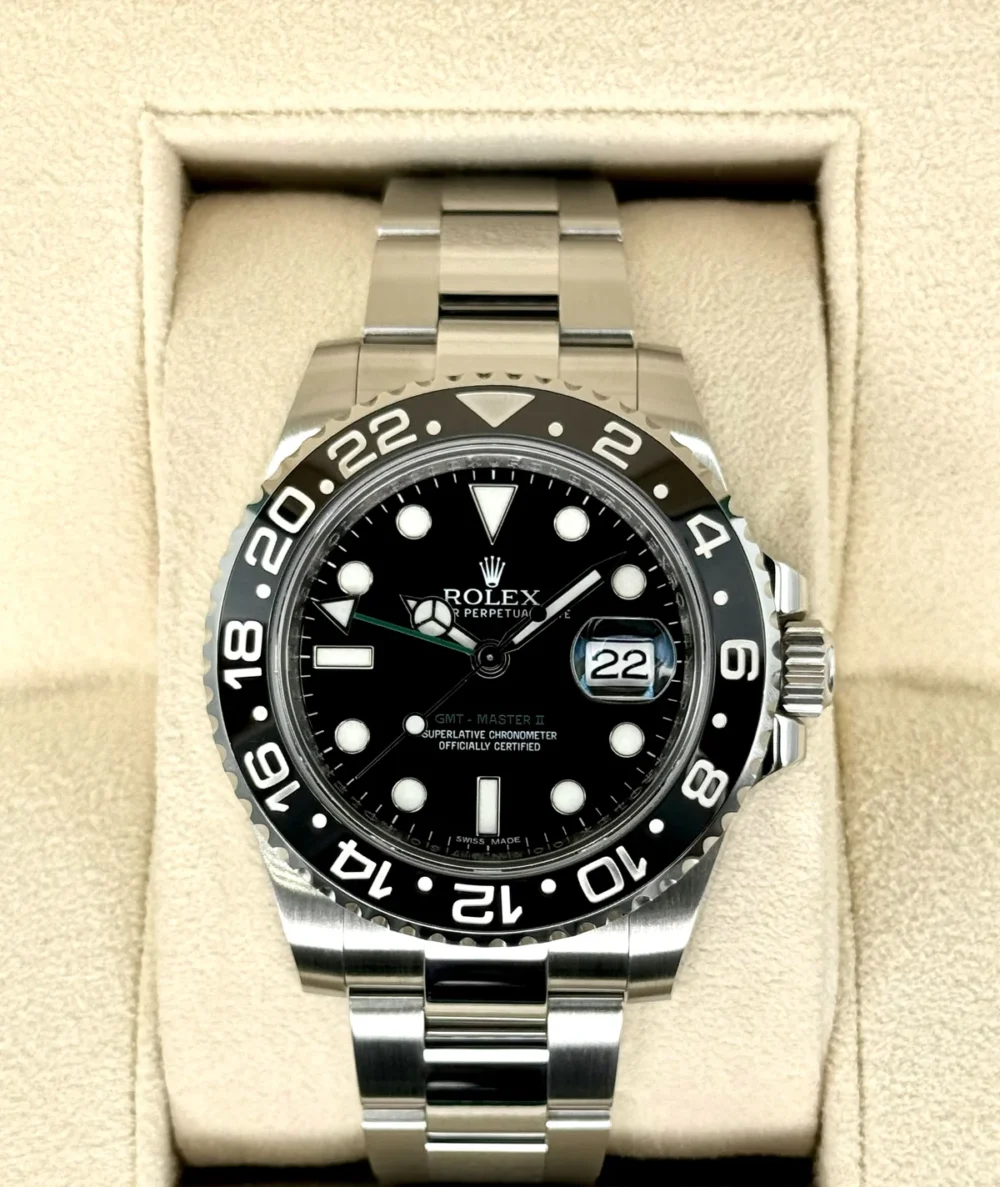2015 Rolex GMT-Master II 40mm 116710LN Stainless Steel Black Dial