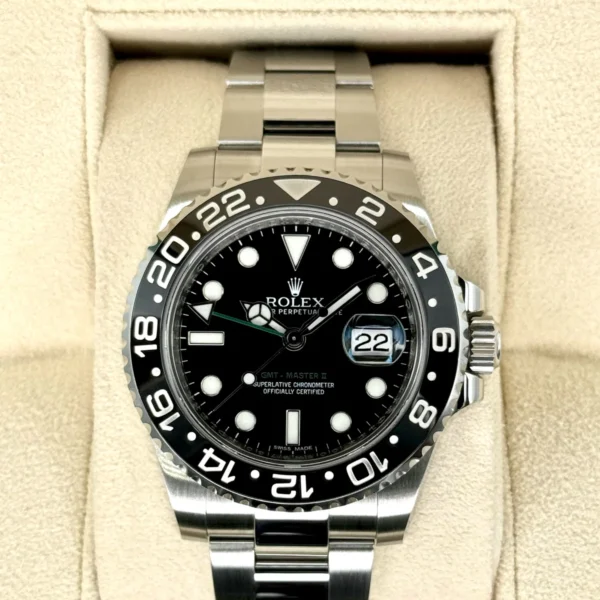 2015 Rolex GMT-Master II 40mm 116710LN Stainless Steel Black Dial