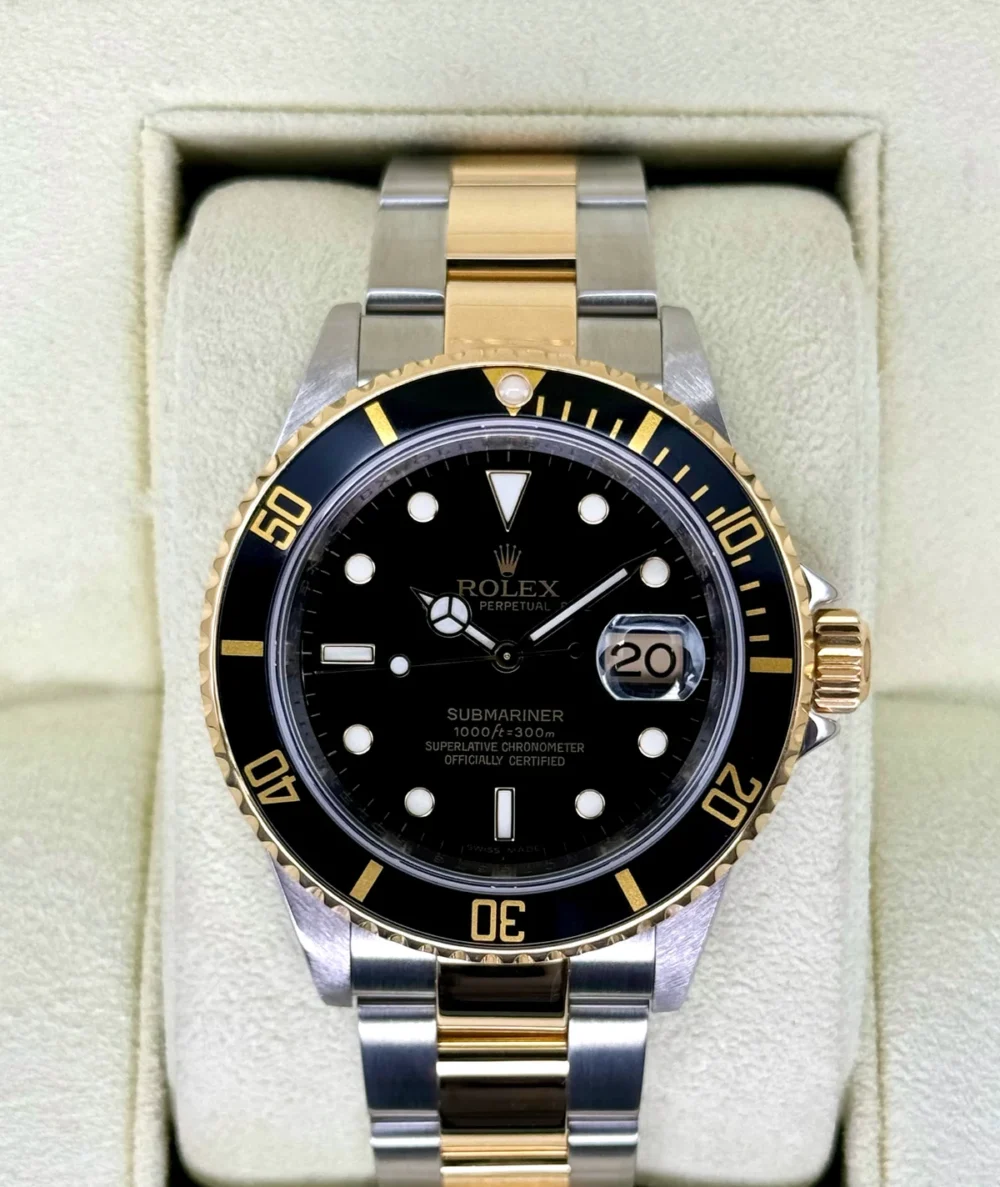2008 Rolex Submariner 40mm 16613LN Two-Tone Black Dial