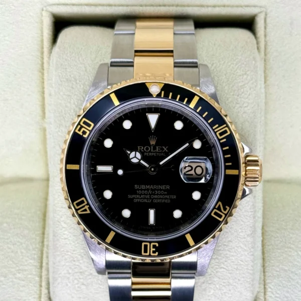 2008 Rolex Submariner 40mm 16613LN Two-Tone Black Dial
