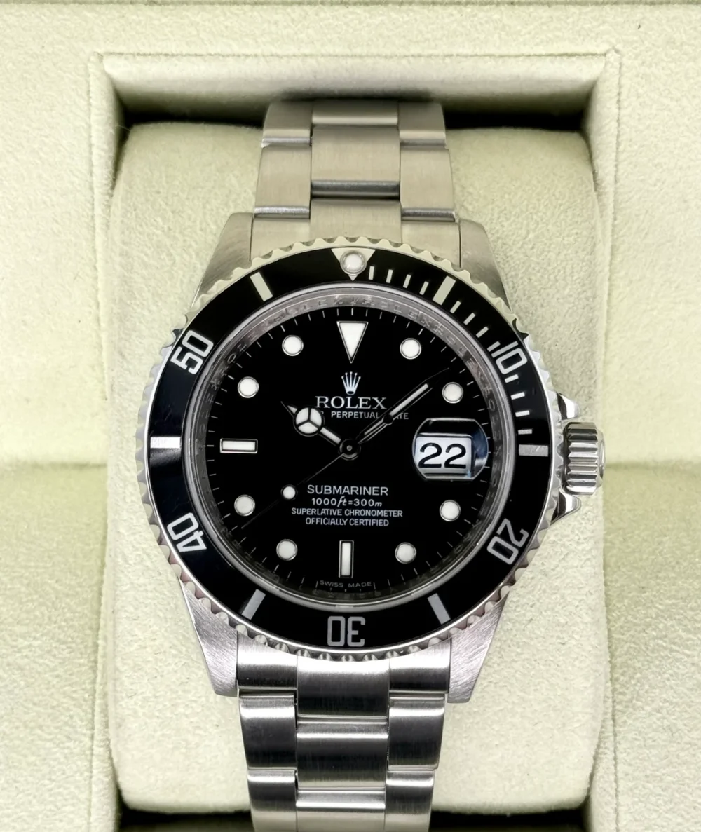 2010 Rolex Submariner Date 40mm 16610 Stainless Steel Black Dial