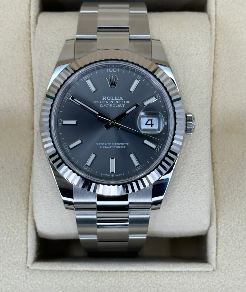 NEW 2023 Rolex Datejust 41m 126334 Stainless Steel Oyster Rhodium Dial