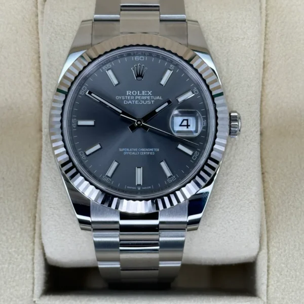 NEW 2023 Rolex Datejust 41m 126334 Stainless Steel Oyster Rhodium Dial