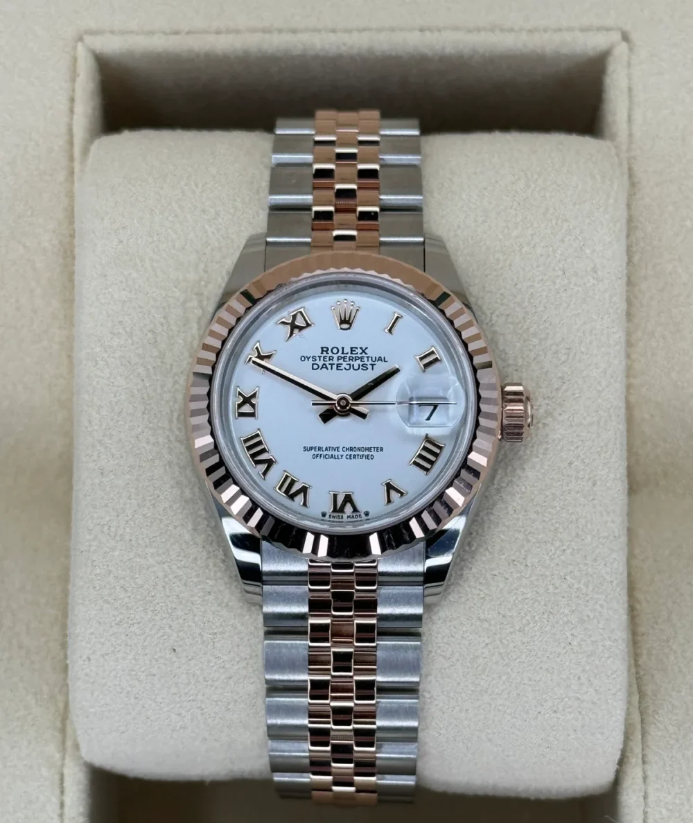 NEW 2023 Rolex Lady-Datejust 28mm 279171 Two-Tone Jubilee White Dial