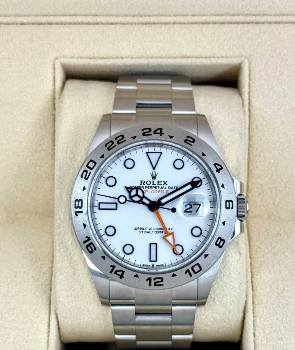 2022 Rolex Explorer II 42mm 226570 Polar White Dial