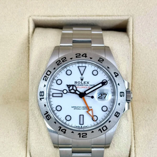2022 Rolex Explorer II 42mm 226570 Polar White Dial
