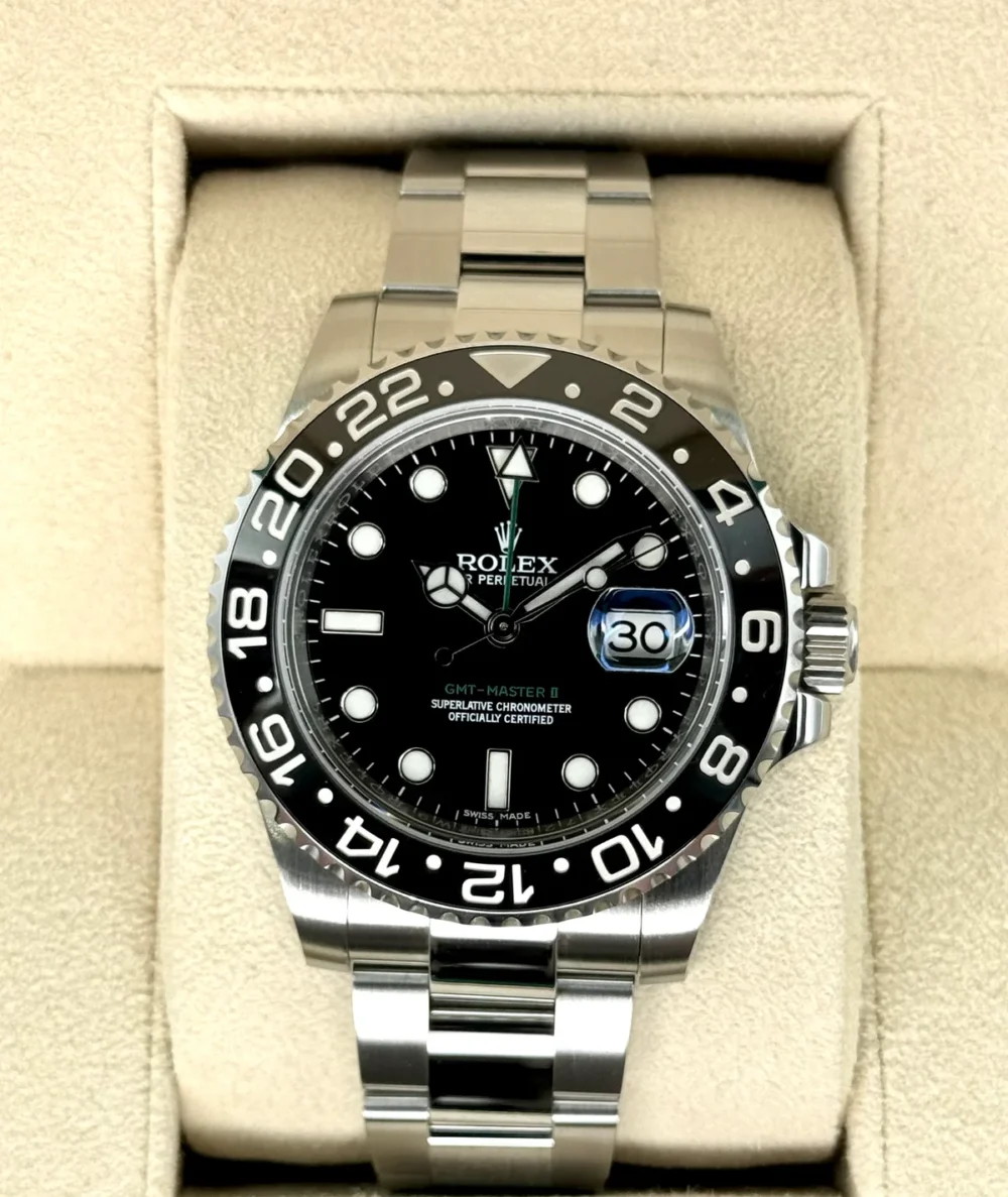 2014 Rolex GMT-Master II 40mm 116710LN Stainless Steel Black Dial