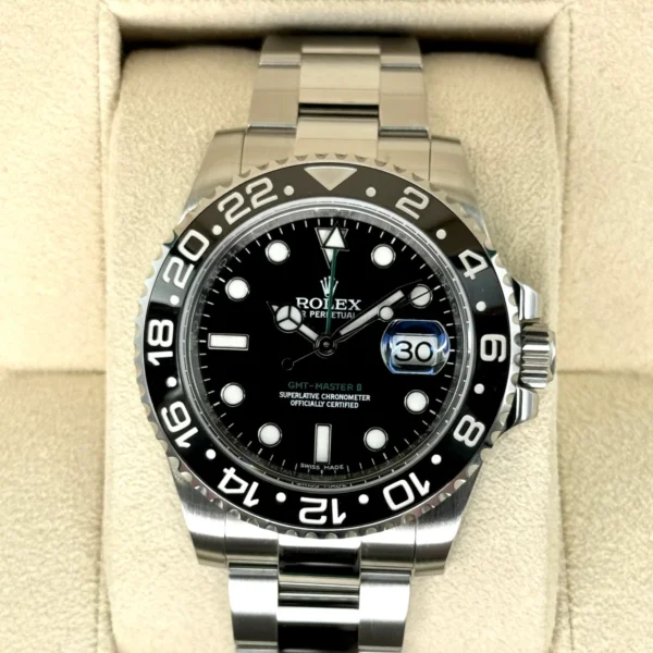 2014 Rolex GMT-Master II 40mm 116710LN Stainless Steel Black Dial